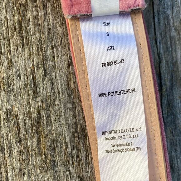 Giada Benincasa Pink Velvet Belt. Size Small.  NWT. main image 8